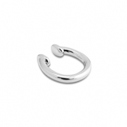 Pendientes ear cuff Acero Inox Plateado