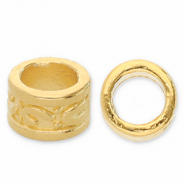 Abalorios met&aacute;licos DQ tubo Dorado (sin n&iacute;quel)