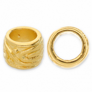 Abalorios met&aacute;licos DQ tubo Dorado (sin n&iacute;quel)