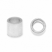 Fornituras met&aacute;licos DQ chafas tubo Plateado vieja (sin n&iacute;quel)