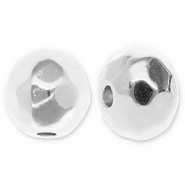 Abalorios met&aacute;licos DQ faceteada 6mm Plateado vieja (sin n&iacute;quel)
