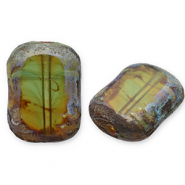 Abalorios Checos TCB rectángulo 12x9mm Peridot-topaz
