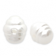 Imitación de perlas de agua dulce grano de arroz Blanco