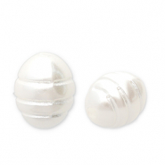 Imitación de perlas de agua dulce grano de arroz Blanco