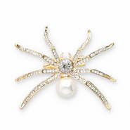 Broches araña Dorado-cristal