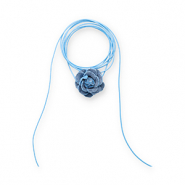 Choker con flor Azul