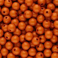 Abalorios acrílicos 6 mm brillante Rojo terracota