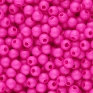 Abalorios acrílicos 4 mm brillante Rosa magenta