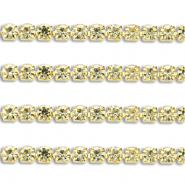 Cadena Strass Acero Inox 2mm Dorado-champagne