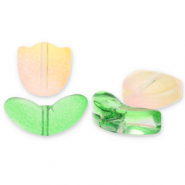 Abalorios de vidrio tulipán Rosa melocotón