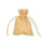 Bolso de joyería con glitter Dorado