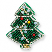 Broches árbol navideño Verde-azul-rojo-plateado