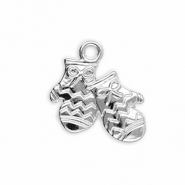 Colgantes met&aacute;licos guantes Plateado