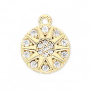 Metal TQ latón colgante sol Dorado-transparente