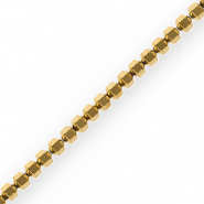 Abalorios Hematita hexágono Dorado