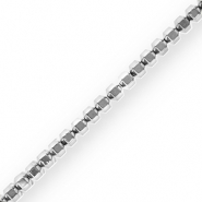 Abalorios Hematita hexágono Plateado