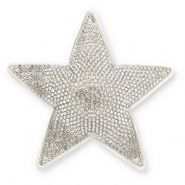 Colgantes llamativos con strass estrella Cristal-blanco