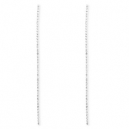 Metal TQ lat&oacute;n pendiente con strass Plateado-cristal