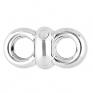 Cadena acr&iacute;lico entrepiezas Plateado