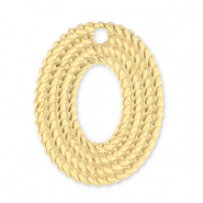 Colgantes Acero Inox óvalo Dorado