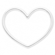 Fornituras Acero Inox entrepieza corazón Plateado