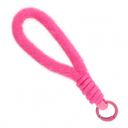 Cordón para móvil trendy peluche Rosa oscuro
