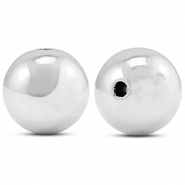 Abalorios metálicos redondos 18mm Plateado metálico