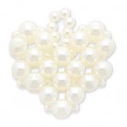 Colgantes llamativos corazón Blanco