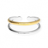 Anillos Acero Inox Plateado-dorado