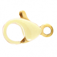 Fornituras acero inox mosquet&oacute;n 10mm Blancuzco-dorado