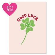 BY31® Tarjetas para joyería "Good luck" Rosa claro-verde-rojo óxido