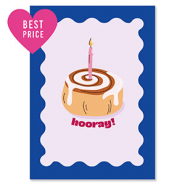 BY31® Tarjetas para joyería "Hooray" Azul oscuro-púrpura lila-marrón claro