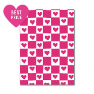 BY31® Tarjetas para joyería corazón Blanco-fucsia