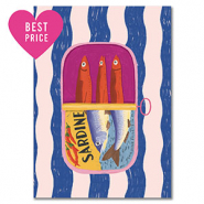 BY31® Tarjetas para joyería "Sardine" Azul-blanco