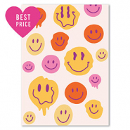 BY31® Tarjetas para joyería smiley Blancuzco-naranja-amarillo-rosa