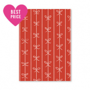 Tarjetas de joyería lazos Rojo-rosa