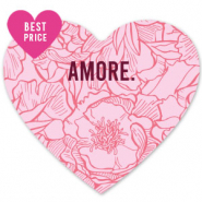 Tarjetas para joyería Corazón "amore" Rosa