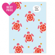 Tarjetas para joyer&iacute;a "Let's sail away" Azul claro-rojo