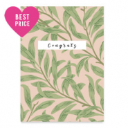 Tarjetas para joyer&iacute;a "Congrats" Rosa viejo