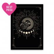 Tarjetas para joyer&iacute;a sol & luna Negro-amarillo