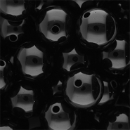 DQ Abalorios acr&iacute;licos 16 mm brillante Black