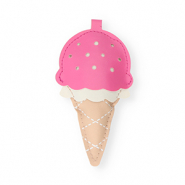 Colgantes llamativos paleta de hielo Marrón piedra arenisca-rosa-blanco