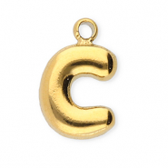 Colgantes Acero Inox letra C Dorado