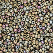Rocalla cristal 8/0 (3mm) Galaxy multicolor metálico brillante