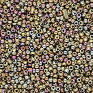 Rocalla cristal 12/0 (2mm) Galaxy multicolor metálico brillante