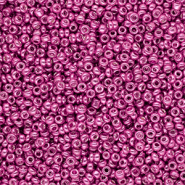 Rocalla cristal 12/0 (2mm) Fucsia rosado metálico brillante