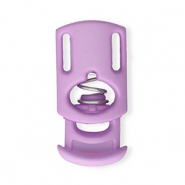 Fornituras coloridas abalorio stopper para cordón rectángulo Lila