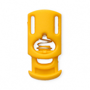 Fornituras coloridas abalorio stopper para cordón rectángulo Naranja tropical