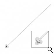 BY31® Fornituras Acero inox bastón con cabeza bolas 70mm Plateado