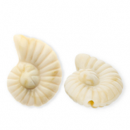 Abalorios acr&iacute;licos concha Beige-marr&oacute;n